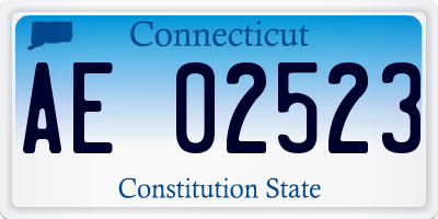 CT license plate AE02523