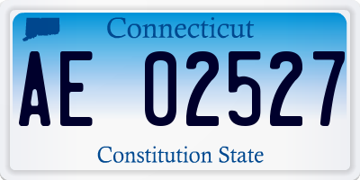 CT license plate AE02527