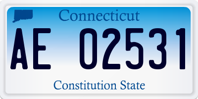 CT license plate AE02531