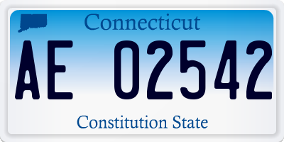 CT license plate AE02542