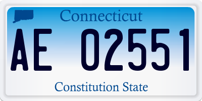 CT license plate AE02551