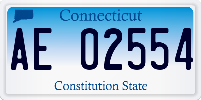 CT license plate AE02554