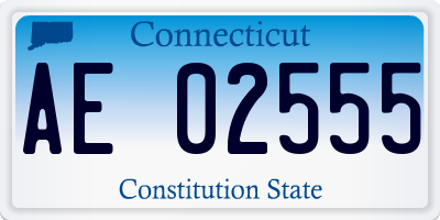 CT license plate AE02555
