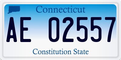 CT license plate AE02557