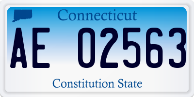 CT license plate AE02563