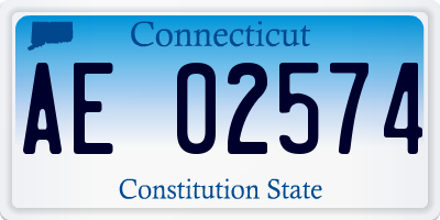 CT license plate AE02574