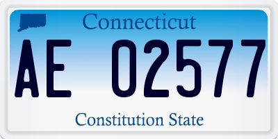 CT license plate AE02577