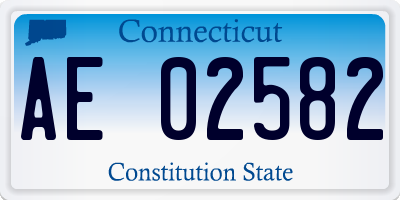 CT license plate AE02582