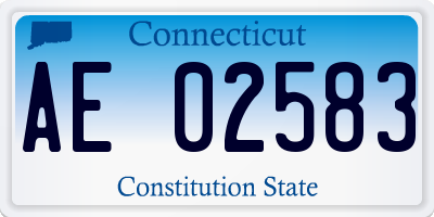 CT license plate AE02583