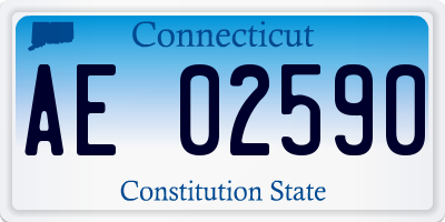 CT license plate AE02590