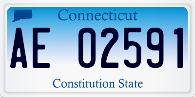 CT license plate AE02591