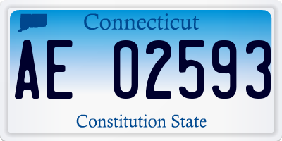 CT license plate AE02593