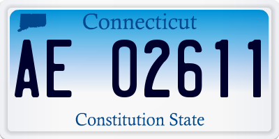 CT license plate AE02611