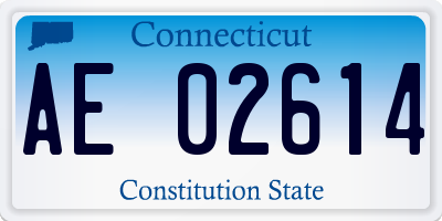 CT license plate AE02614