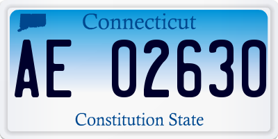 CT license plate AE02630