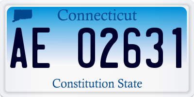 CT license plate AE02631