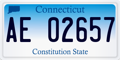 CT license plate AE02657