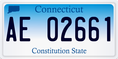 CT license plate AE02661