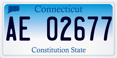 CT license plate AE02677
