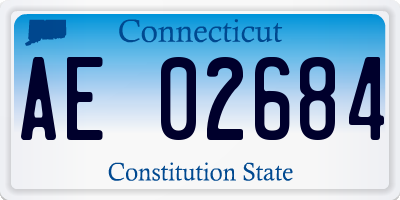 CT license plate AE02684