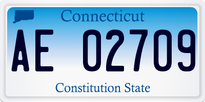 CT license plate AE02709