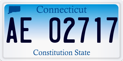 CT license plate AE02717