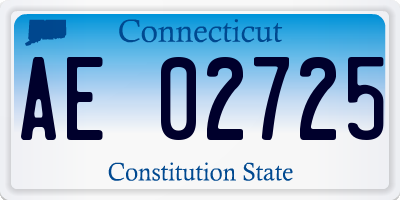 CT license plate AE02725