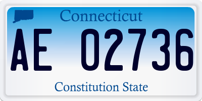 CT license plate AE02736
