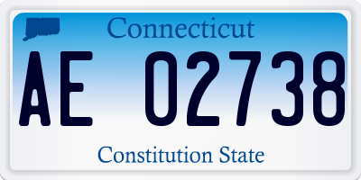 CT license plate AE02738