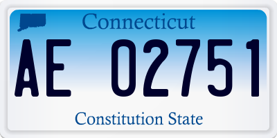 CT license plate AE02751