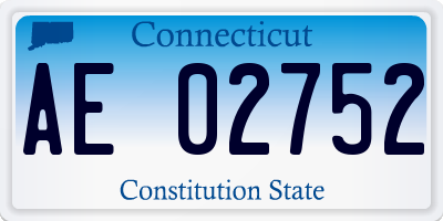 CT license plate AE02752