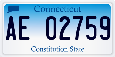 CT license plate AE02759
