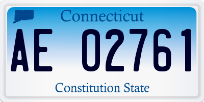 CT license plate AE02761