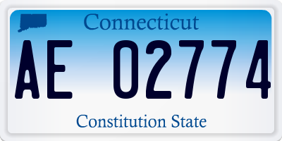 CT license plate AE02774