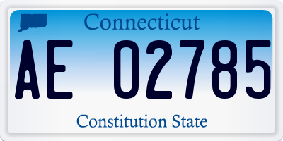 CT license plate AE02785