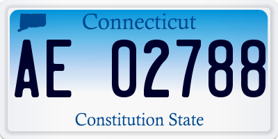 CT license plate AE02788