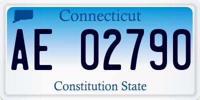 CT license plate AE02790