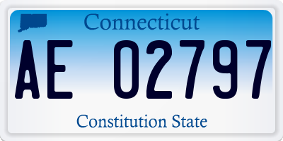 CT license plate AE02797