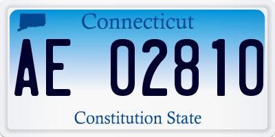 CT license plate AE02810