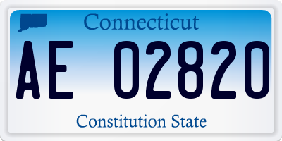 CT license plate AE02820