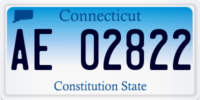 CT license plate AE02822