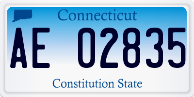 CT license plate AE02835
