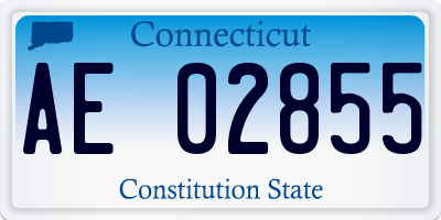 CT license plate AE02855