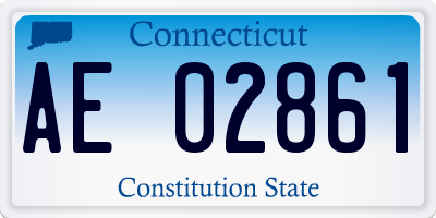 CT license plate AE02861