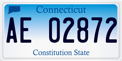 CT license plate AE02872