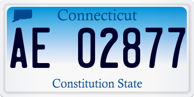 CT license plate AE02877
