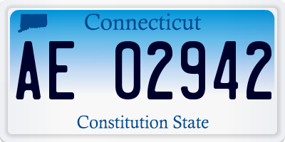 CT license plate AE02942