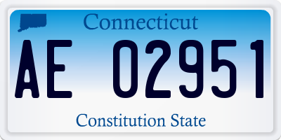 CT license plate AE02951