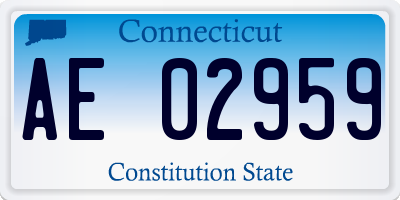CT license plate AE02959