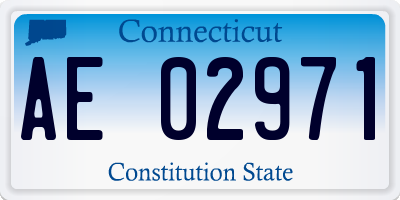 CT license plate AE02971